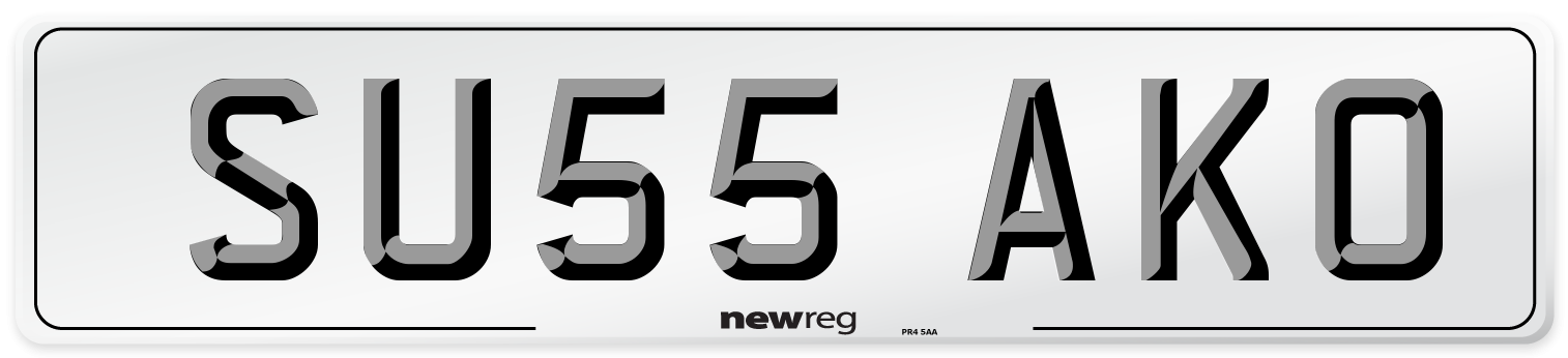 SU55 AKO Number Plate from New Reg